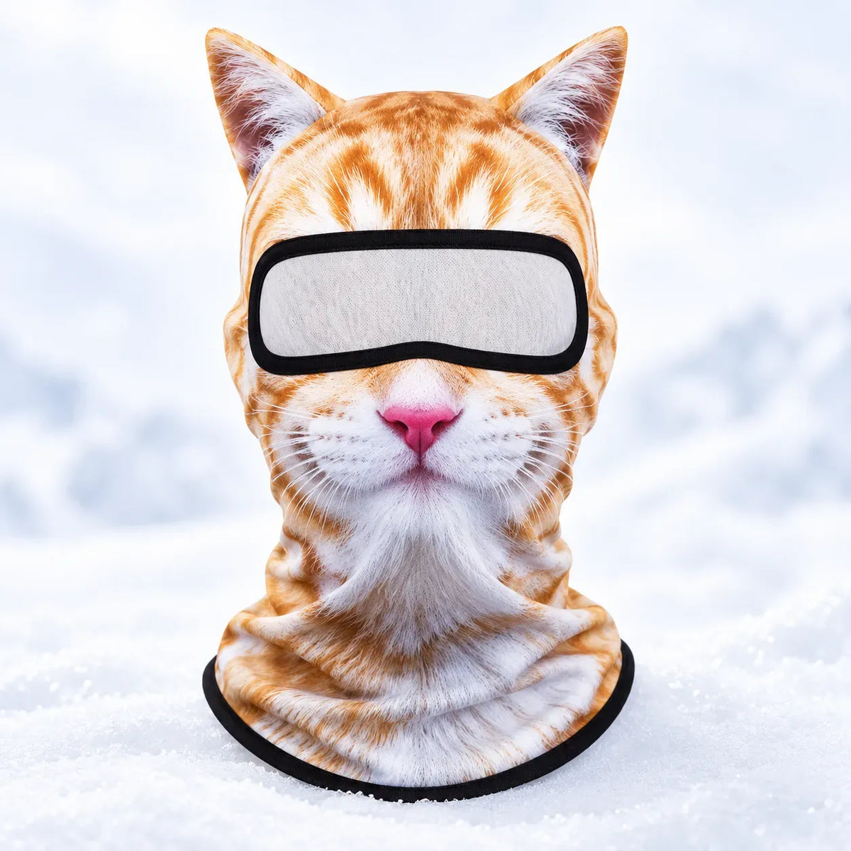 🔥🐱3D Katte-skibalaklava ansiktsmaske med ører dyremaske