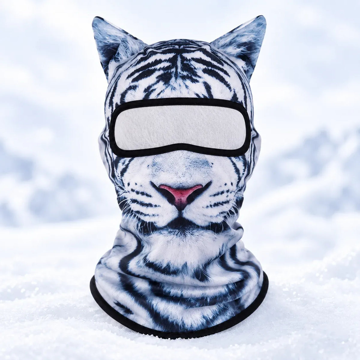 🔥🐱3D Katte-skibalaklava ansiktsmaske med ører dyremaske