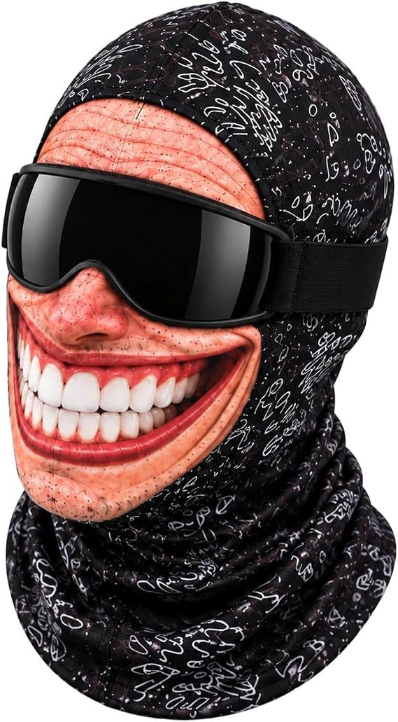🎁😂 Morsom, realistisk skimaske – den perfekte gaven til vinterentusiaster! ⛄