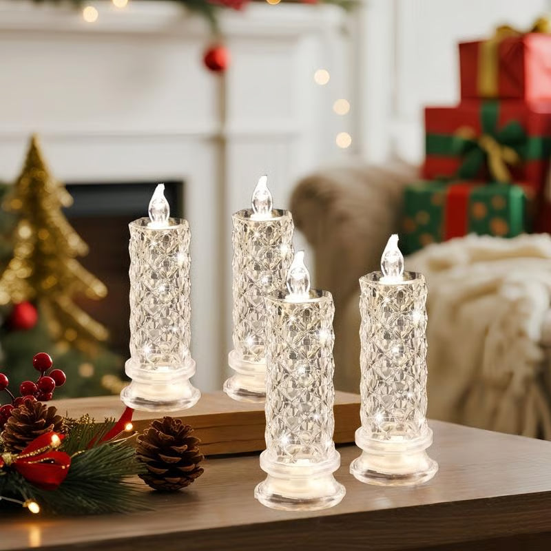 🔥🎁LED-lys i krystallform – elegant lys og koselig stemning