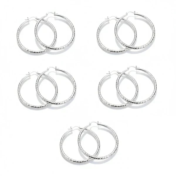 🎉KJØP 1, FÅ 1 GRATIS🎁Diamantslipte hoop-øreringer for kvinner – elegante, glitrende 💎