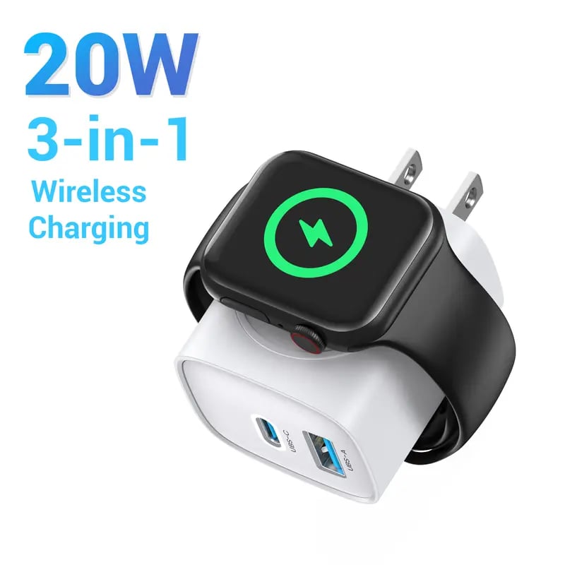 🔋⚡3-i-1 magnetisk trådløs trådløs