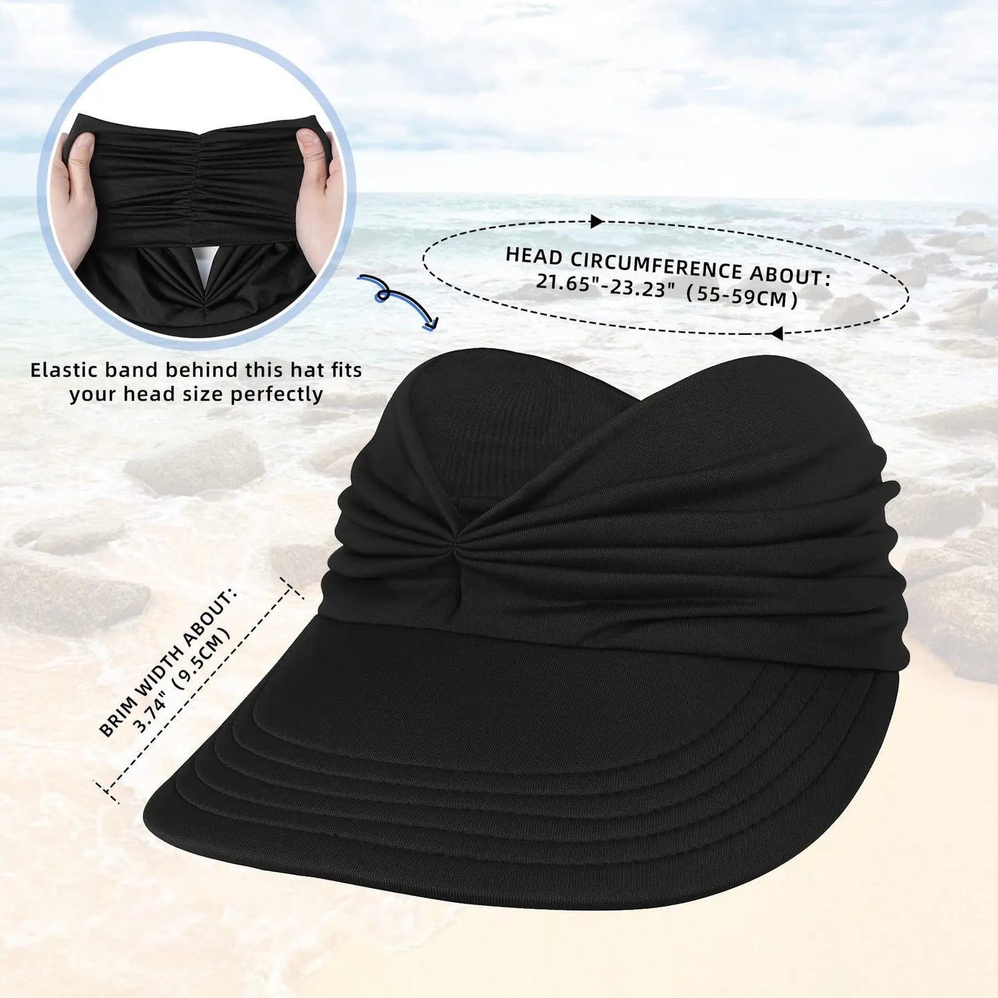 🔥Last Day 50% OFF - Women's UPF 50+ UV Protection Sun Visor Hat