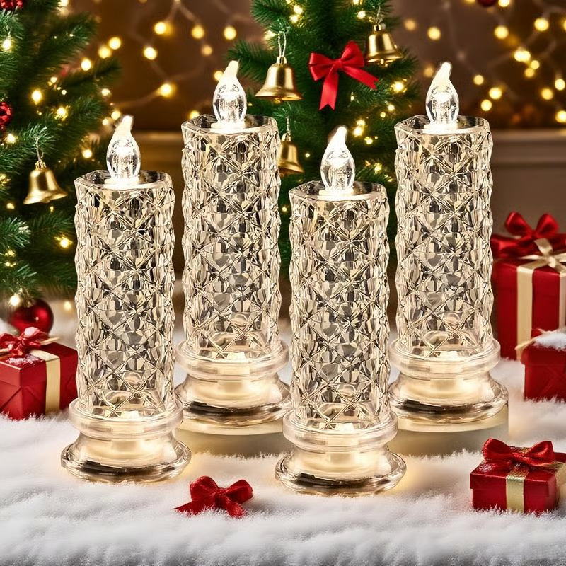 🔥🎁LED-lys i krystallform – elegant lys og koselig stemning
