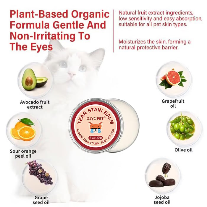 👀✨ GJYC PET Tear Stain Protection Cream & Brush Set 🐱🐶 for hunder og katter