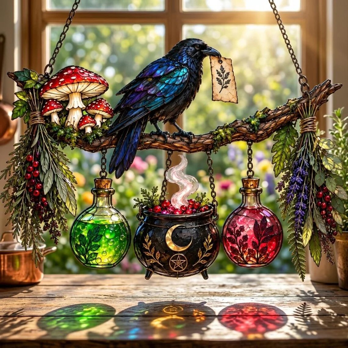 🔥Siste dag 49 % RABATT – 🖤🐦‍⬛Ravneheks Solfanger