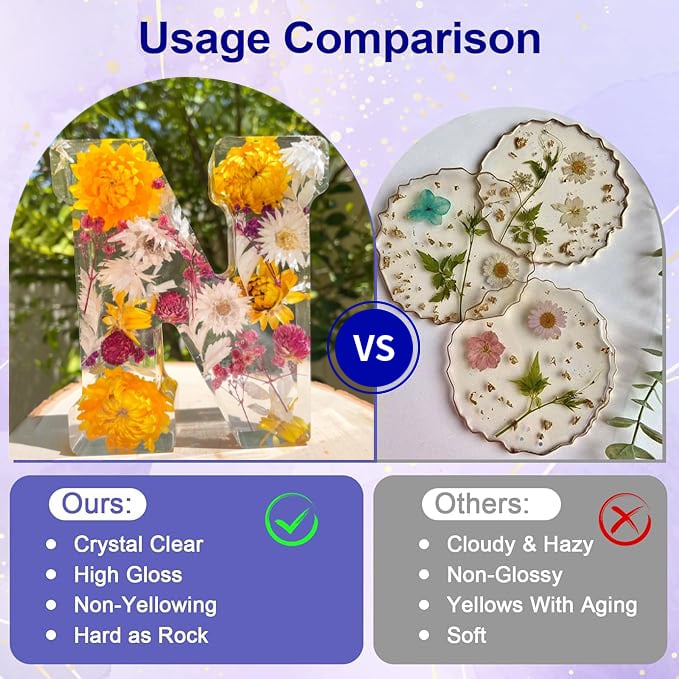 🌸Siste dag: 49 % rabatt – Nattlampe i harpiks med blomstermotiv