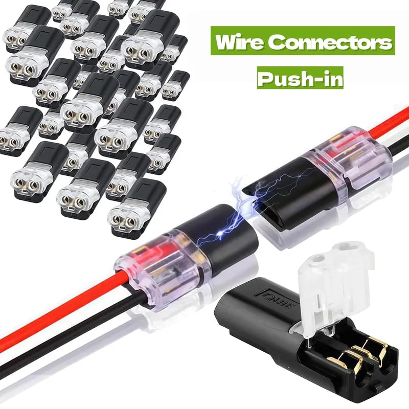 Rask kabelforbindelse🔌Dobbel kabelforbindelse LED-lyskjedeforbindelser 2 pinner