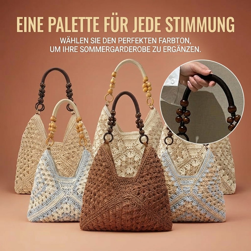 ✨Vevd stråskulderveske