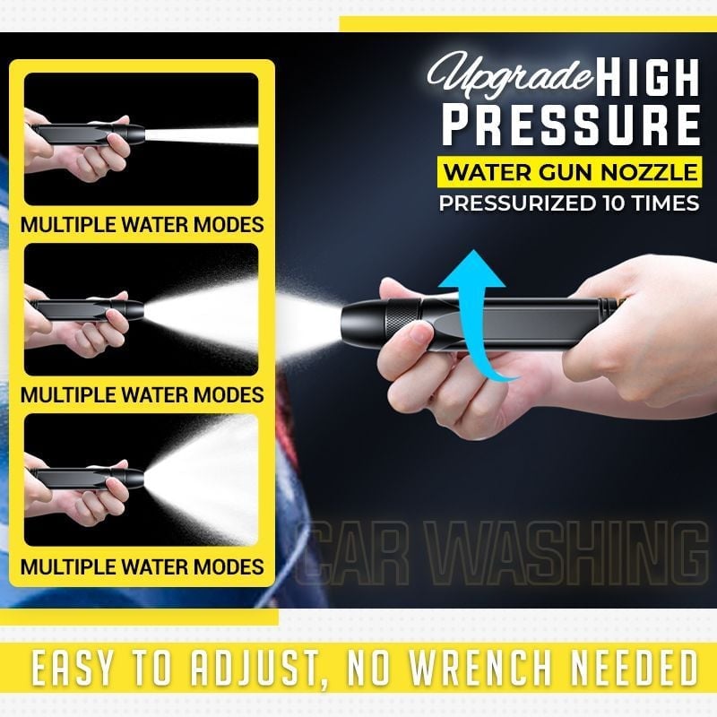 🚿 50 % RABATT i en begrenset periode! 💧 Høytrykkspyler – Perfekt til bilvask og hagearbeid, 10 ganger sterkere trykk, flere justerbare innstillinger ⚡